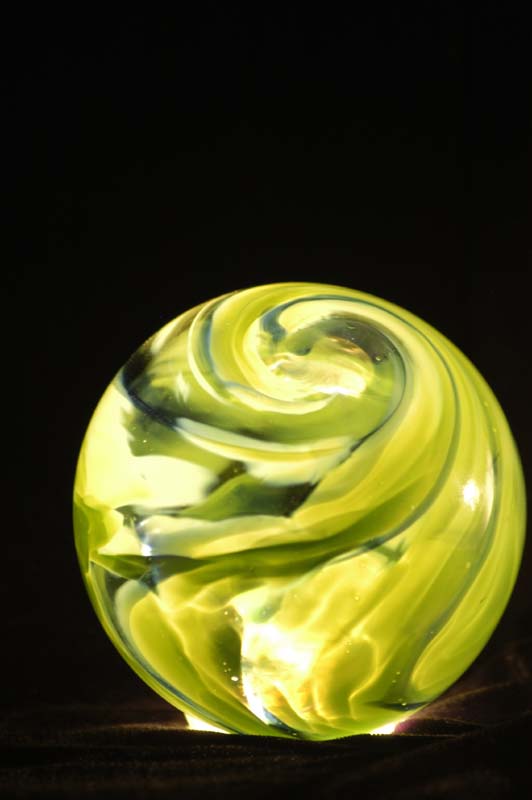 A green sphere